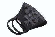 Load image into Gallery viewer, CHROME HEARTS 廃盤 クロムハーツ マスク セメタリークロス ブラック コットン レザー 美品 中古 4b004271