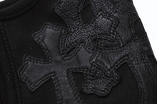 Load image into Gallery viewer, CHROME HEARTS 廃盤 クロムハーツ マスク セメタリークロス ブラック コットン レザー 美品 中古 4b004271