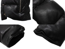 画像をギャラリービューアに読み込む, 極美品 CHROME HEARTS クロムハーツ レザー ダウンジャケット サイズL クロスボール シルバー925 中古 4b004272