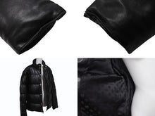 画像をギャラリービューアに読み込む, 極美品 CHROME HEARTS クロムハーツ レザー ダウンジャケット サイズL クロスボール シルバー925 中古 4b004272