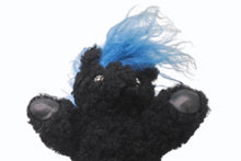 画像をギャラリービューアに読み込む, CHROME HEARTS クロムハーツ TEDDY BEAR テディベア キーリング チャーム クロスボール シルバ−925 ブラック ブルー 美品 中古 4b004274