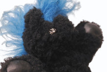 画像をギャラリービューアに読み込む, CHROME HEARTS クロムハーツ TEDDY BEAR テディベア キーリング チャーム クロスボール シルバ−925 ブラック ブルー 美品 中古 4b004274