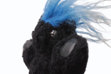 画像をギャラリービューアに読み込む, CHROME HEARTS クロムハーツ TEDDY BEAR テディベア キーリング チャーム クロスボール シルバ−925 ブラック ブルー 美品 中古 4b004274