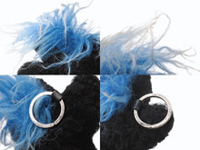 画像をギャラリービューアに読み込む, CHROME HEARTS クロムハーツ TEDDY BEAR テディベア キーリング チャーム クロスボール シルバ−925 ブラック ブルー 美品 中古 4b004274