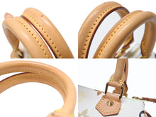 Load image into Gallery viewer, LOUIS VUITTON ルイヴィトン モノグラム マルチカラー ミニスピーディ ハンドバッグ M92645 PVC ヌメ革 ホワイト 村上隆 美品 中古 4b004280