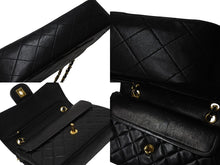 Load image into Gallery viewer, 極美品 CHANEL シャネル マトラッセ23 Wフラップ Wチェーンショルダーバッグ 2番台 ココマーク ラムスキン ブラック ゴールド金具 中古 4b004284