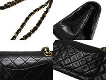Load image into Gallery viewer, 極美品 CHANEL シャネル マトラッセ23 Wフラップ Wチェーンショルダーバッグ 4番台 ココマーク ラムスキン ブラック ゴールド金具 中古 4b004285