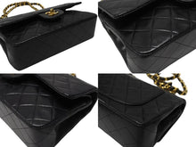 Load image into Gallery viewer, 極美品 CHANEL シャネル マトラッセ23 Wフラップ Wチェーンショルダーバッグ 4番台 ココマーク ラムスキン ブラック ゴールド金具 中古 4b004285