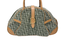 Load image into Gallery viewer, 極美品 Christian Dior クリスチャンディオール ダブルサドルバッグ ハンドバッグ MA-0081 トロッター柄 カーキ 中古 4b004288