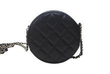Load image into Gallery viewer, 極美品 CHANEL シャネル ラウンド チェーンショルダーバッグ 30番台 ココマーク キャビアスキン ブラック シルバー金具 中古 4b004289