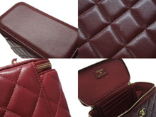Load image into Gallery viewer, 極美品 CHANEL シャネル ヴァニティ チェーンショルダーバッグ AP2199 31番台 ココマーク ラムスキン ボルドー ゴールド金具 中古 4b004291