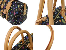 画像をギャラリービューアに読み込む, 新品同様 LOUIS VUITTON ルイヴィトン キーポル 45 ボストンバッグ M92640 モノグラム マルチカラー ブラック 村上隆 中古 4b004292