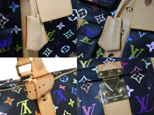 画像をギャラリービューアに読み込む, 新品同様 LOUIS VUITTON ルイヴィトン キーポル 45 ボストンバッグ M92640 モノグラム マルチカラー ブラック 村上隆 中古 4b004292