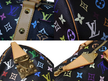 画像をギャラリービューアに読み込む, 新品同様 LOUIS VUITTON ルイヴィトン キーポル 45 ボストンバッグ M92640 モノグラム マルチカラー ブラック 村上隆 中古 4b004292
