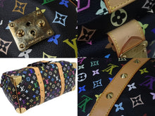 画像をギャラリービューアに読み込む, 新品同様 LOUIS VUITTON ルイヴィトン キーポル 45 ボストンバッグ M92640 モノグラム マルチカラー ブラック 村上隆 中古 4b004292