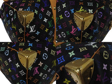 画像をギャラリービューアに読み込む, 新品同様 LOUIS VUITTON ルイヴィトン キーポル 45 ボストンバッグ M92640 モノグラム マルチカラー ブラック 村上隆 中古 4b004292