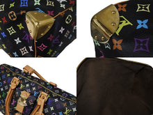 画像をギャラリービューアに読み込む, 新品同様 LOUIS VUITTON ルイヴィトン キーポル 45 ボストンバッグ M92640 モノグラム マルチカラー ブラック 村上隆 中古 4b004292