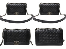 Load image into Gallery viewer, 極美品 CHANEL シャネル ボーイシャネル25 フルフラップ チェーンショルダーバッグ A67086 26番台 キャビアスキン ブラック 中古 4b004294