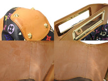 画像をギャラリービューアに読み込む, LOUIS VUITTON ルイヴィトン ジュディPM ワンショルダーバッグ M40258 PVC ヌメ革 モノグラム マルチカラー 村上隆 中古 4b004295