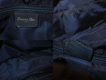 画像をギャラリービューアに読み込む, Christian Dior クリスチャンディオール ダブルサドルバッグ ハンドバッグ MA-0024 トロッター柄 ネイビー 良品 中古 4b004296