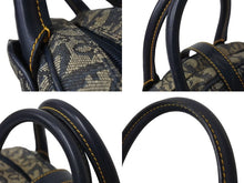 画像をギャラリービューアに読み込む, Christian Dior クリスチャンディオール ダブルサドルバッグ ハンドバッグ MA-0024 トロッター柄 ネイビー 良品 中古 4b004296