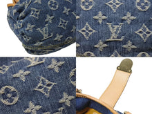 Load image into Gallery viewer, LOUIS VUITTON ルイヴィトン プリーティ ハンドバッグ M95020 モノグラム デニム レザー ブルー ゴールド金具 美品 中古 4b004297