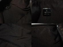 画像をギャラリービューアに読み込む, FENDI フェンディ ハンドバッグ ズッカ ブラウン コットンキャンバス シルバー金具 美品 中古 4b004298