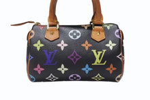 Load image into Gallery viewer, LOUIS VUITTON ルイヴィトン ミニスピーディ ハンドバッグ M92644 モノグラムマルチカラー 村上隆 ブラック ゴールド金具 美品 中古 4b004303