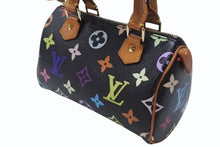Load image into Gallery viewer, LOUIS VUITTON ルイヴィトン ミニスピーディ ハンドバッグ M92644 モノグラムマルチカラー 村上隆 ブラック ゴールド金具 美品 中古 4b004303