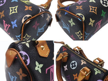 Load image into Gallery viewer, LOUIS VUITTON ルイヴィトン ミニスピーディ ハンドバッグ M92644 モノグラムマルチカラー 村上隆 ブラック ゴールド金具 美品 中古 4b004303