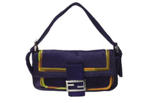 画像をギャラリービューアに読み込む, FENDI フェンディ マンマバケット ハラコ ワンショルダーバッグ パープル シルバー金具 イタリア製 美品 中古 4b004305