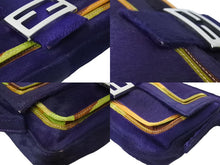 画像をギャラリービューアに読み込む, FENDI フェンディ マンマバケット ハラコ ワンショルダーバッグ パープル シルバー金具 イタリア製 美品 中古 4b004305