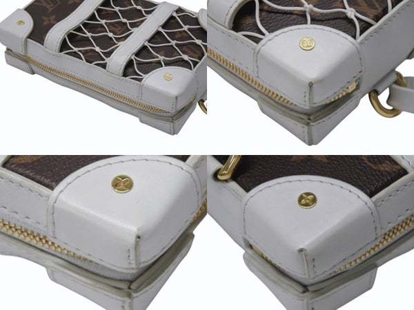 LOUIS VUITTON LV Softbank Phone Box Monogram M80102 Brown White Gold Hardware Good Condition Used 4b004308