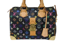 Load image into Gallery viewer, 極美品 LOUIS VUITTON ルイヴィトン スピーディ30 村上隆 ハンドバッグ M92642 モノグラム マルチカラー ブラック 中古 4b004309
