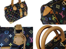 Load image into Gallery viewer, 極美品 LOUIS VUITTON ルイヴィトン スピーディ30 村上隆 ハンドバッグ M92642 モノグラム マルチカラー ブラック 中古 4b004309