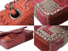 Load image into Gallery viewer, 極美品 CHANEL シャネル パッチワーク Sフラップ Wチェーンショルダーバッグ A65468 23番台 ココマーク ツイード レザー ピンク 中古 4b004310
