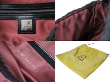 画像をギャラリービューアに読み込む, 極美品 FENDI フェンディ マンマバケット ウール ワンショルダーバッグ 16160590992 グレー ブラック ホワイト シルバー金具 中古 4b004311