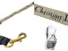 画像をギャラリービューアに読み込む, CHRISTIAN DIOR クリスチャンディオール トロッター サドルバッグ ワンショルダーバッグ ジャガード 05-RU-0179 ネイビー 美品 中古 4b004312