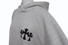 画像をギャラリービューアに読み込む, 新品未使用 CHROME HEARTS クロムハーツ 7-11 HOODIE セメタリ―クロスパッチ バックCHロゴ刺繡 プルオーバーパーカー グレー サイズS 中古 4b004314