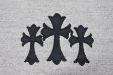 画像をギャラリービューアに読み込む, 新品未使用 CHROME HEARTS クロムハーツ 7-11 HOODIE セメタリ―クロスパッチ バックCHロゴ刺繡 プルオーバーパーカー グレー サイズS 中古 4b004314