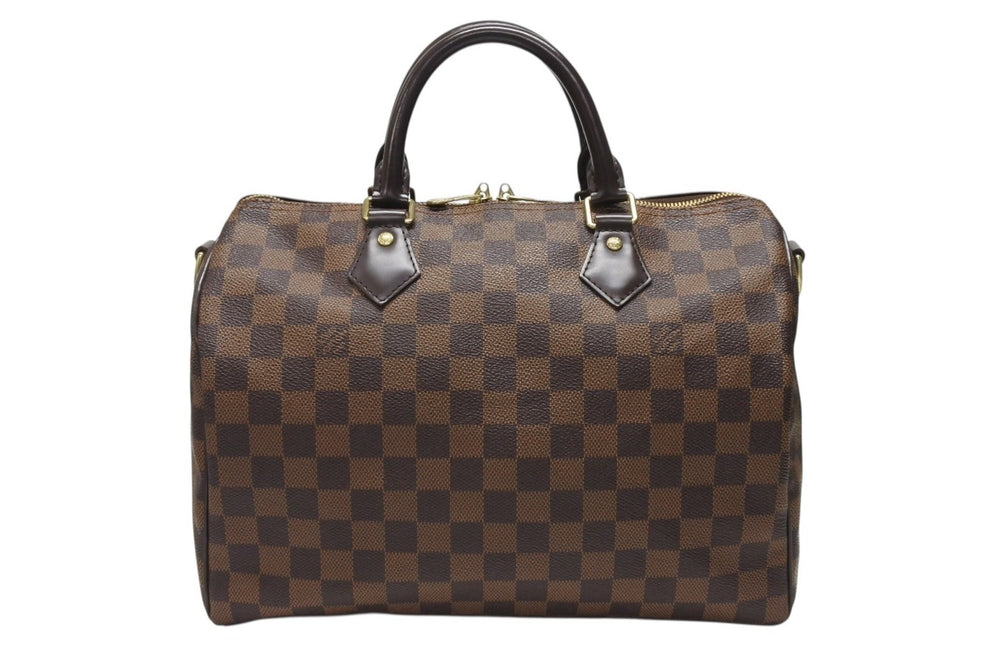 LOUIS VUITTON Handbag N41367 Speedy Bandouliere 30 Brown Damier Canvas Gold Hardware Good Condition Used 4b004315
