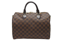LOUIS VUITTON ルイヴィトン ハンドバッグ N41367 スピーディ バンドリエール30 ブラウン ダミエキャンバス ゴールド金具 美品 中古 4b004315