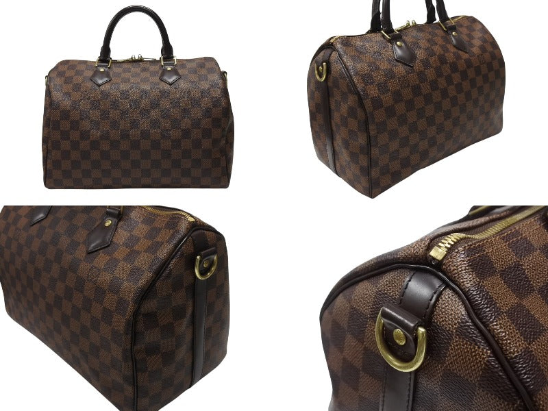 LOUIS VUITTON Handbag N41367 Speedy Bandouliere 30 Brown Damier Canvas Gold Hardware Good Condition Used 4b004315