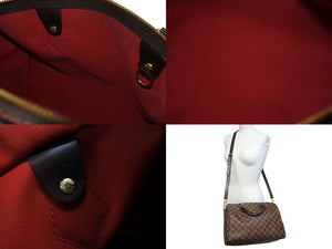 LOUIS VUITTON ルイヴィトン ハンドバッグ N41367 スピーディ バンドリエール30 ブラウン ダミエキャンバス ゴールド金具 美品 中古 4b004315