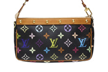 画像をギャラリービューアに読み込む, LOUIS VUITTON ルイヴィトン ポシェットアクセソワール アクセサリーポーチ M92648 モノグラム マルチカラー ブラック 美品 中古 4b004317