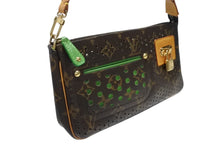 Load image into Gallery viewer, LOUIS VUITTON ルイヴィトン モノグラムペルフォ ポシェット アクセソワール ハンドバッグ ブラウン グリーン M95184 美品 中古 4b004318