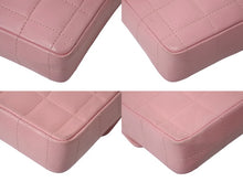 画像をギャラリービューアに読み込む, CHANEL シャネル ココマーク チョコバー チェーンショルダー ピンク レザー ゴールド金具 美品 中古 4b004319