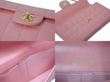 画像をギャラリービューアに読み込む, CHANEL シャネル ココマーク チョコバー チェーンショルダー ピンク レザー ゴールド金具 美品 中古 4b004319