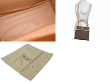 画像をギャラリービューアに読み込む, CELINE セリーヌ ハンドバッグ セリーヌ マカダム 2WAY バッグ ブラウン レザー ゴールド金具 美品 中古 4b004320