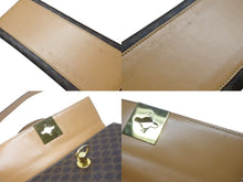 画像をギャラリービューアに読み込む, CELINE セリーヌ ハンドバッグ セリーヌ マカダム 2WAY バッグ ブラウン レザー ゴールド金具 美品 中古 4b004320